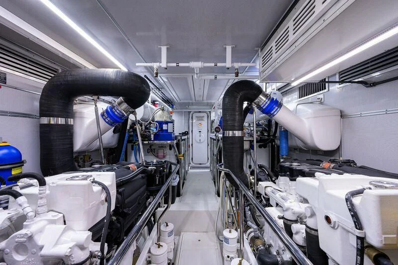 a room with machinery aboard LACEY KAY Yacht for Sale