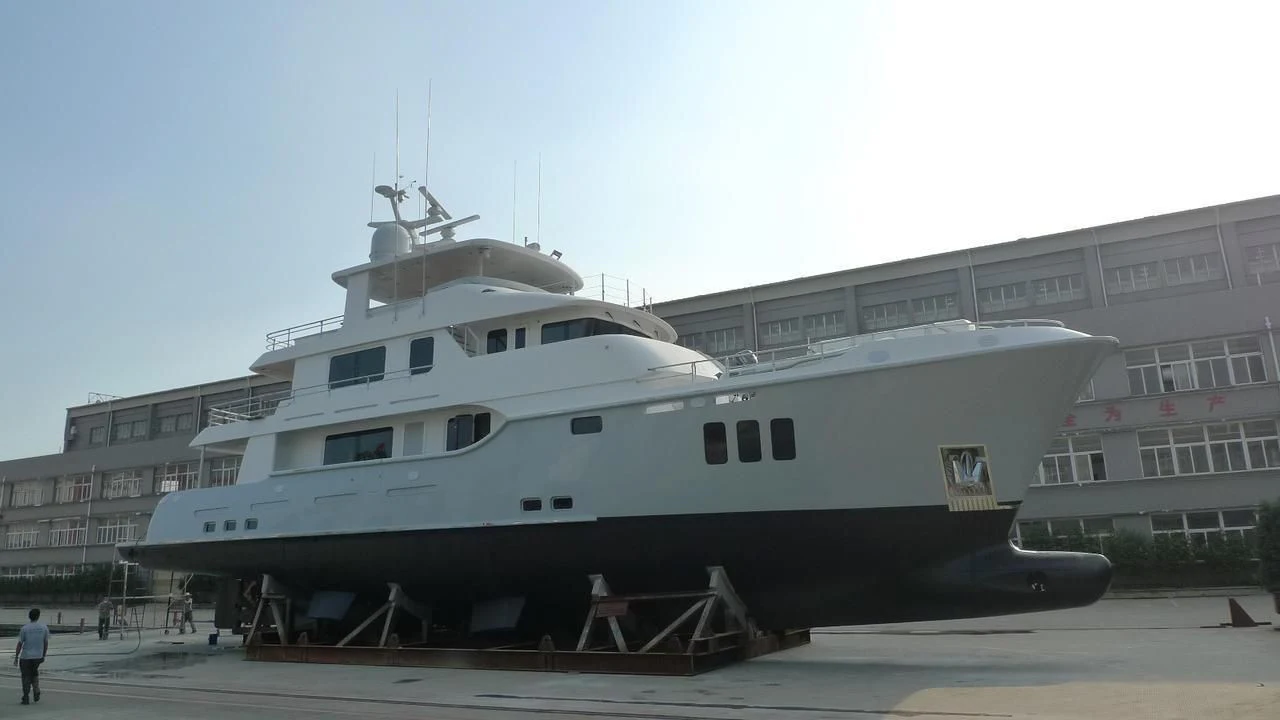 a large white ship aboard LACEY KAY Yacht for Sale