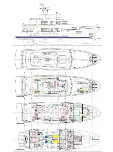diagram, engineering drawing aboard LACEY KAY Yacht for Sale
