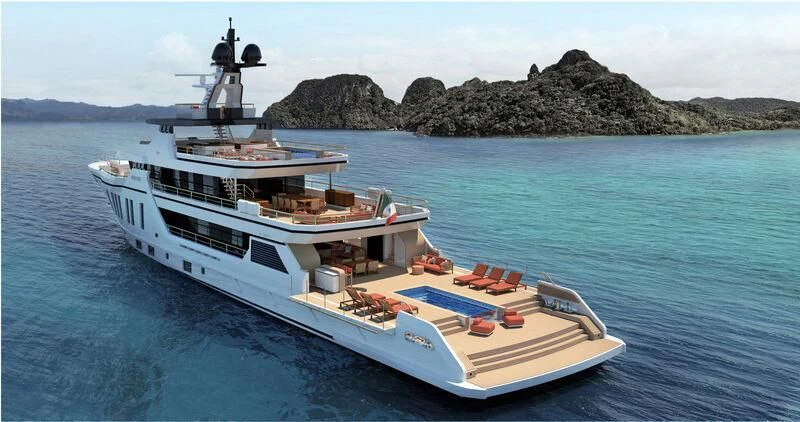 a boat in the water aboard BOW SPRIT Yacht for Sale