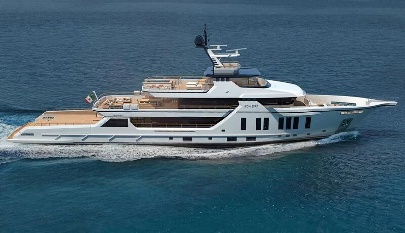 a large white ship aboard BOW SPRIT Yacht for Sale