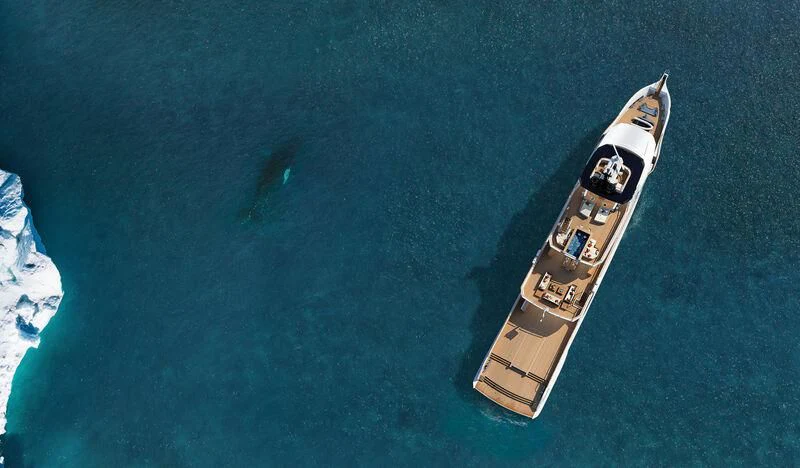 a space ship in the water aboard BOW SPRIT Yacht for Sale