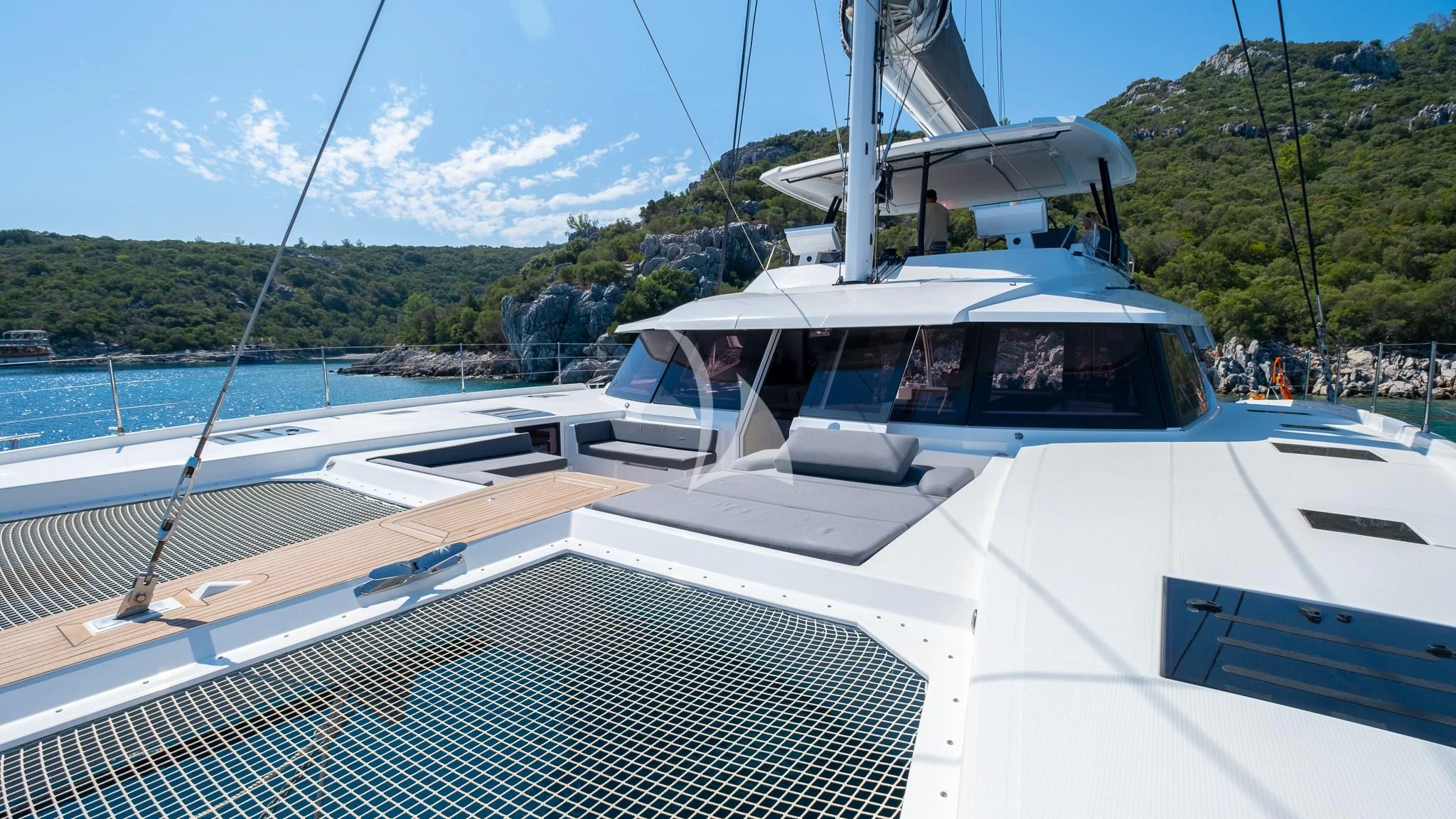 a boat on the water aboard MUS 3 Yacht for Charter