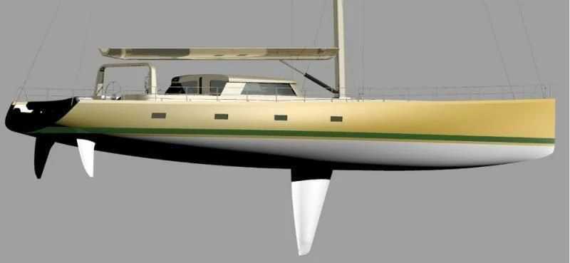 a model of a boat aboard GARCIA 110 Yacht for Sale