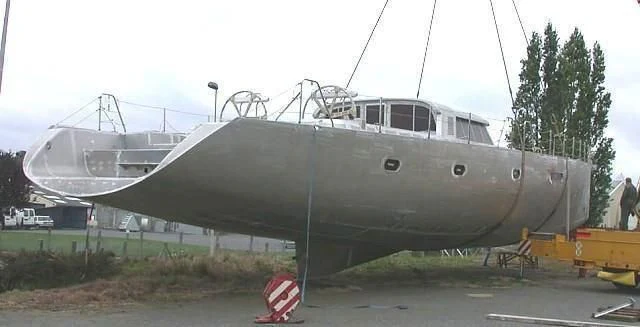 a large metal object with a hole in the side aboard GARCIA 110 Yacht for Sale