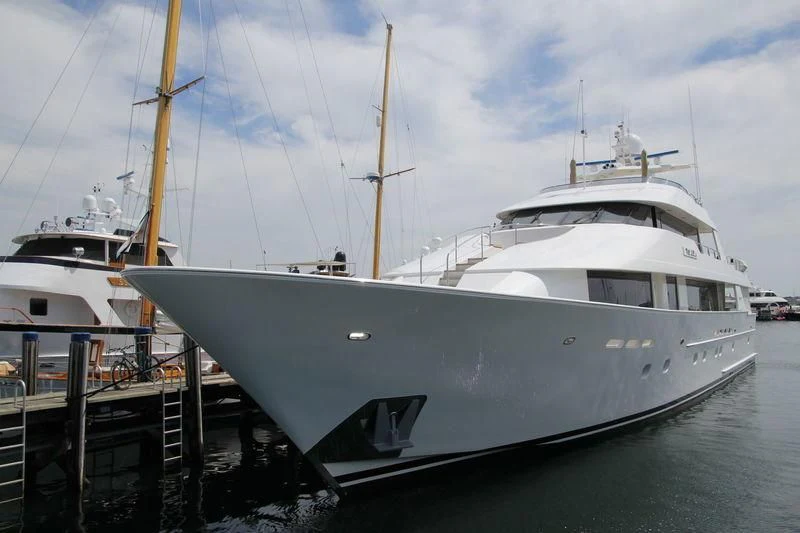 a couple of large boats docked aboard TSALTA Yacht for Sale