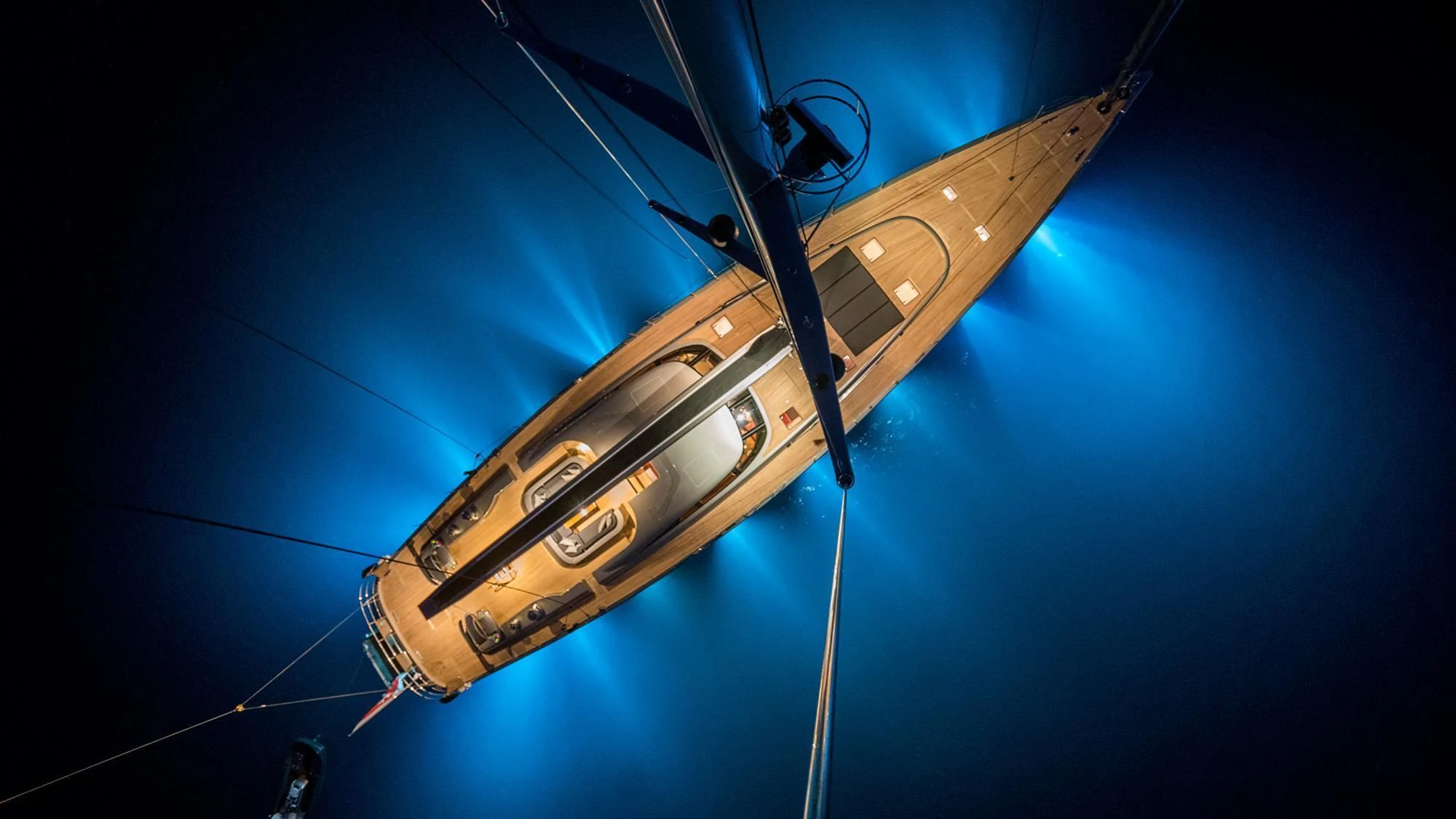 a satellite in space aboard SWAGGER Yacht for Sale