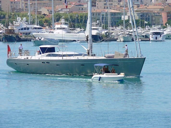 a group of boats are parked in the water aboard SWAGGER Yacht for Sale