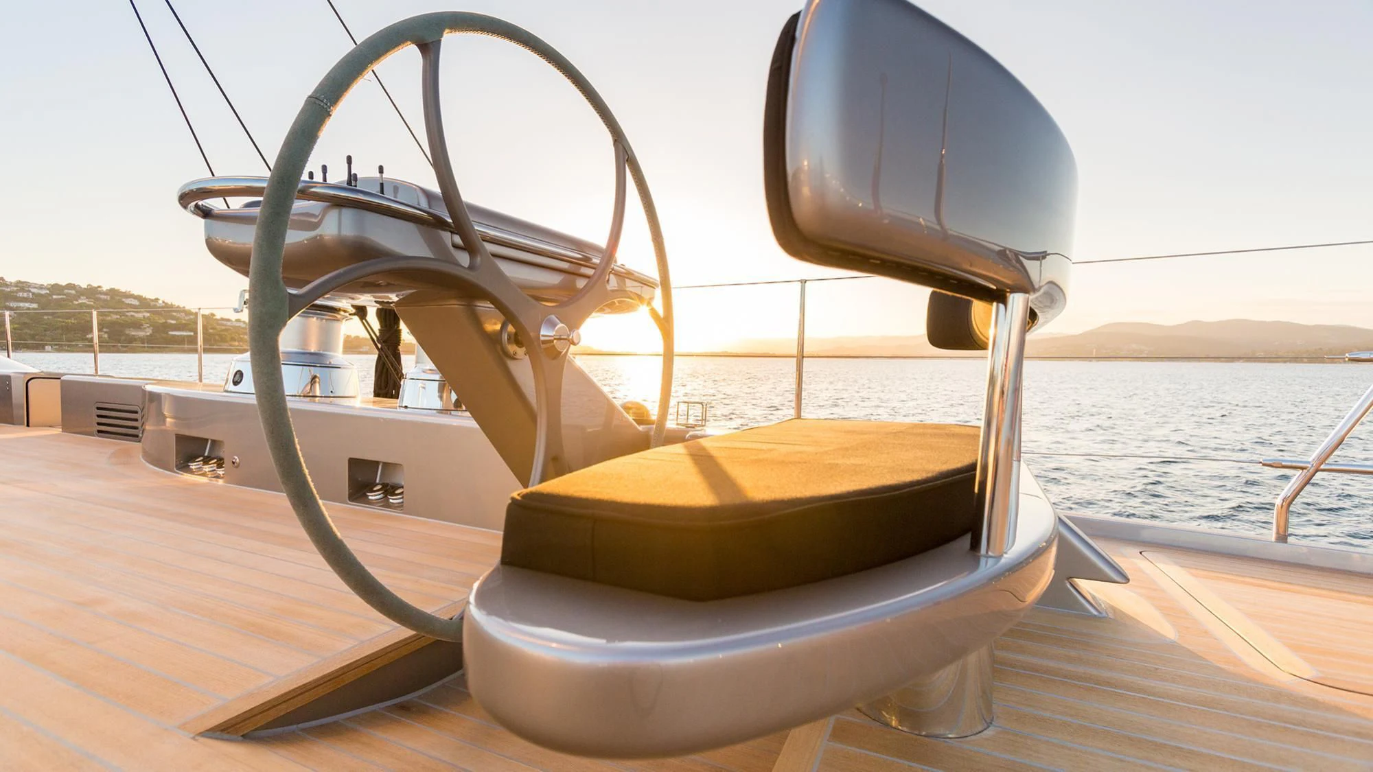 a boat on a deck aboard SWAGGER Yacht for Sale