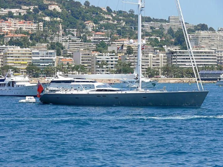 a boat in the water aboard SWAGGER Yacht for Sale