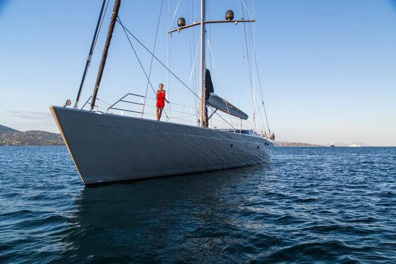 a person standing on a boat aboard SWAGGER Yacht for Sale