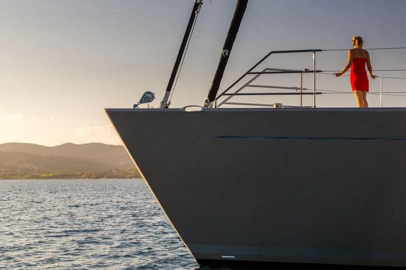 a person standing on a boat aboard SWAGGER Yacht for Sale