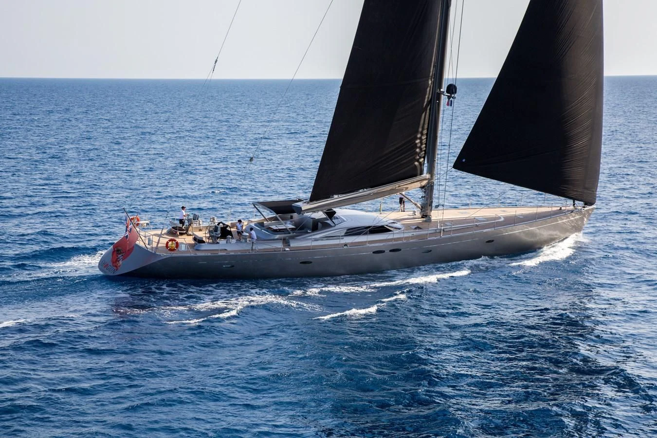 a boat sailing on the sea aboard SWAGGER Yacht for Sale