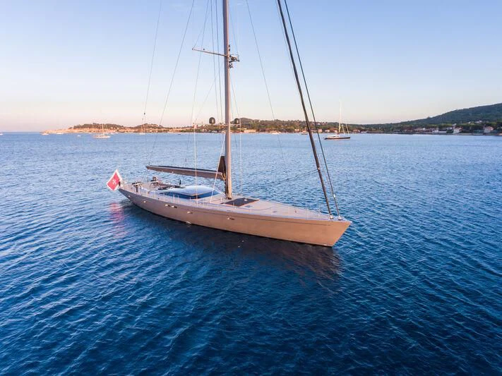 a sailboat on the water aboard SWAGGER Yacht for Sale