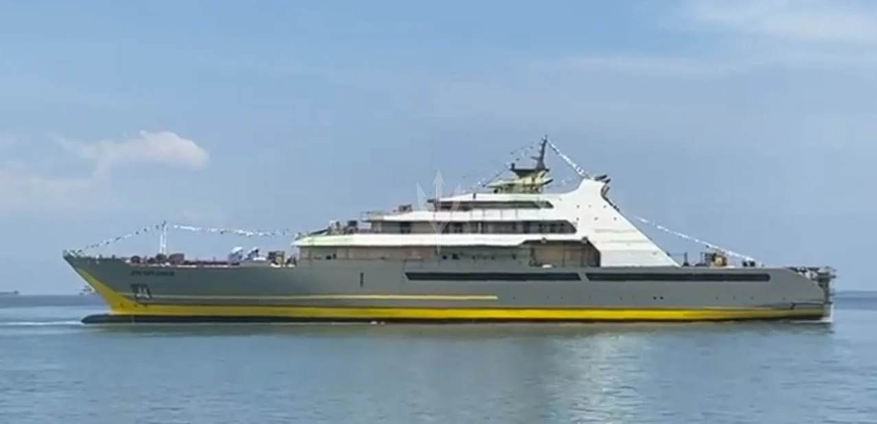 a large white ship aboard J7 EXPLORER Yacht for Sale