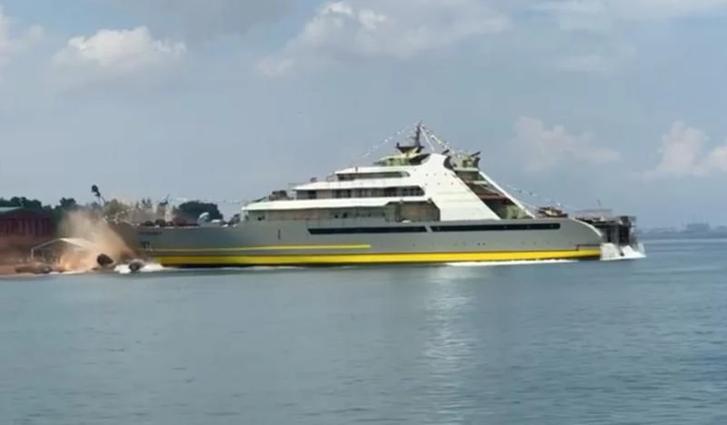a large white boat on the water aboard J7 EXPLORER Yacht for Sale
