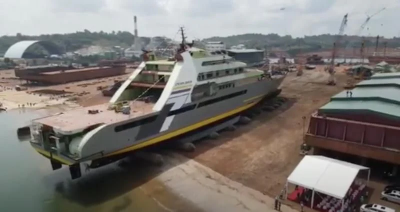 a large boat on a dock aboard J7 EXPLORER Yacht for Sale