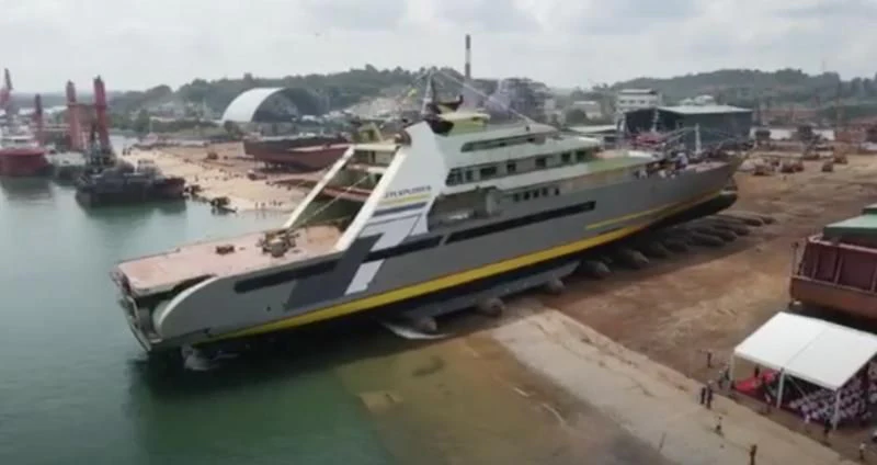 a large boat in a harbor aboard J7 EXPLORER Yacht for Sale