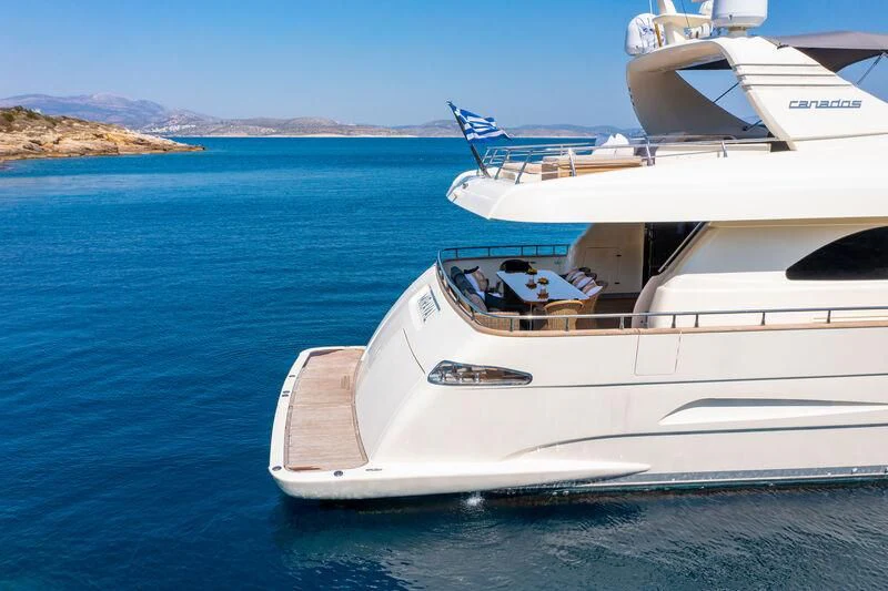 a boat on the water aboard MIRAVAL Yacht for Charter