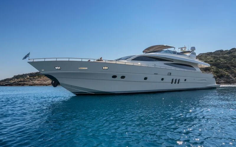 a yacht on the water aboard MIRAVAL Yacht for Charter