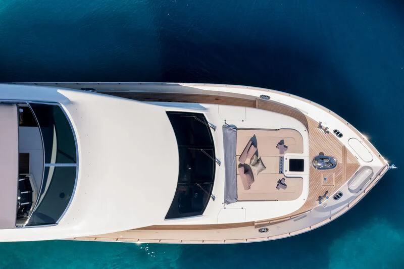 a boat with a person on the side aboard MIRAVAL Yacht for Charter