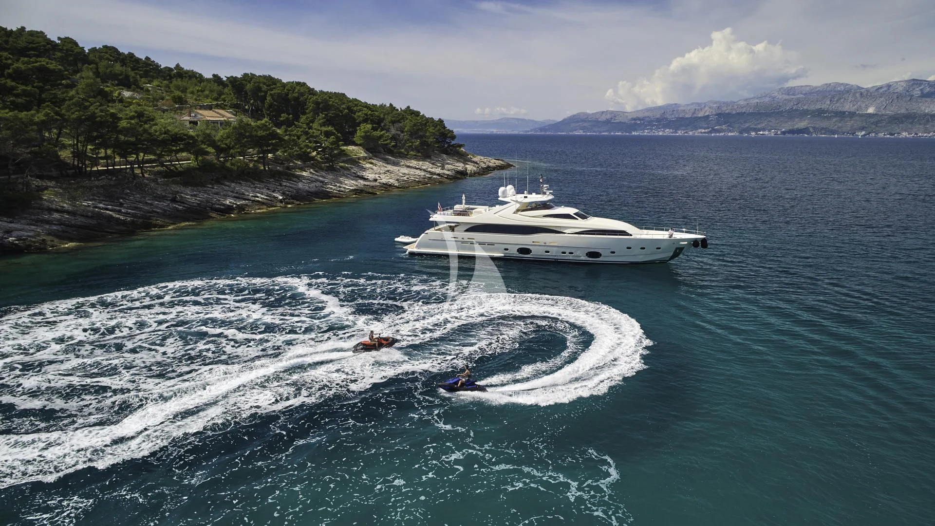 a boat on the water aboard ACCEPTUS Yacht for Sale