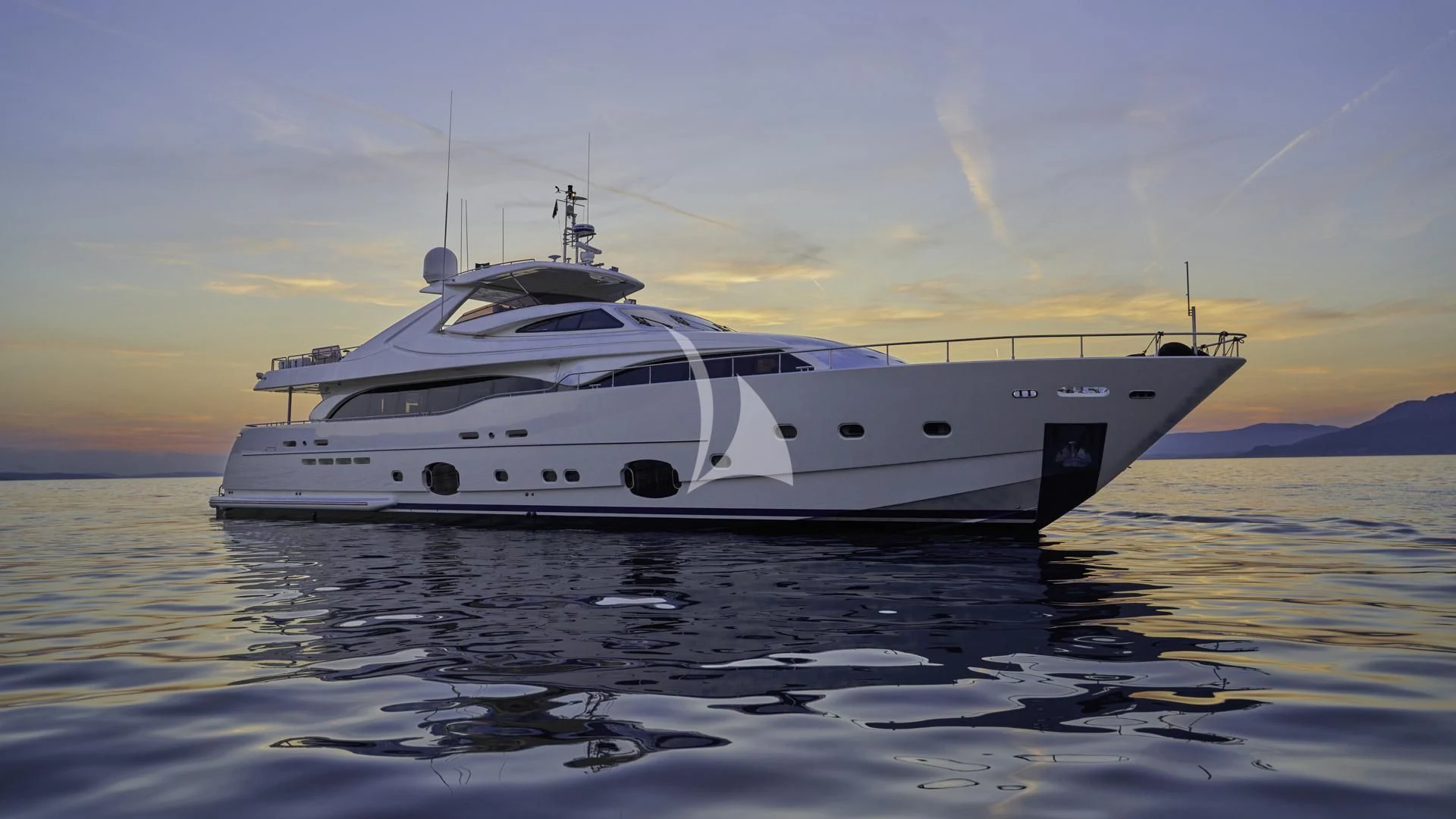a white yacht on water aboard ACCEPTUS Yacht for Sale