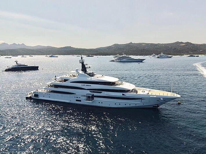 a yacht in the water aboard STARBURST IV Yacht for Charter