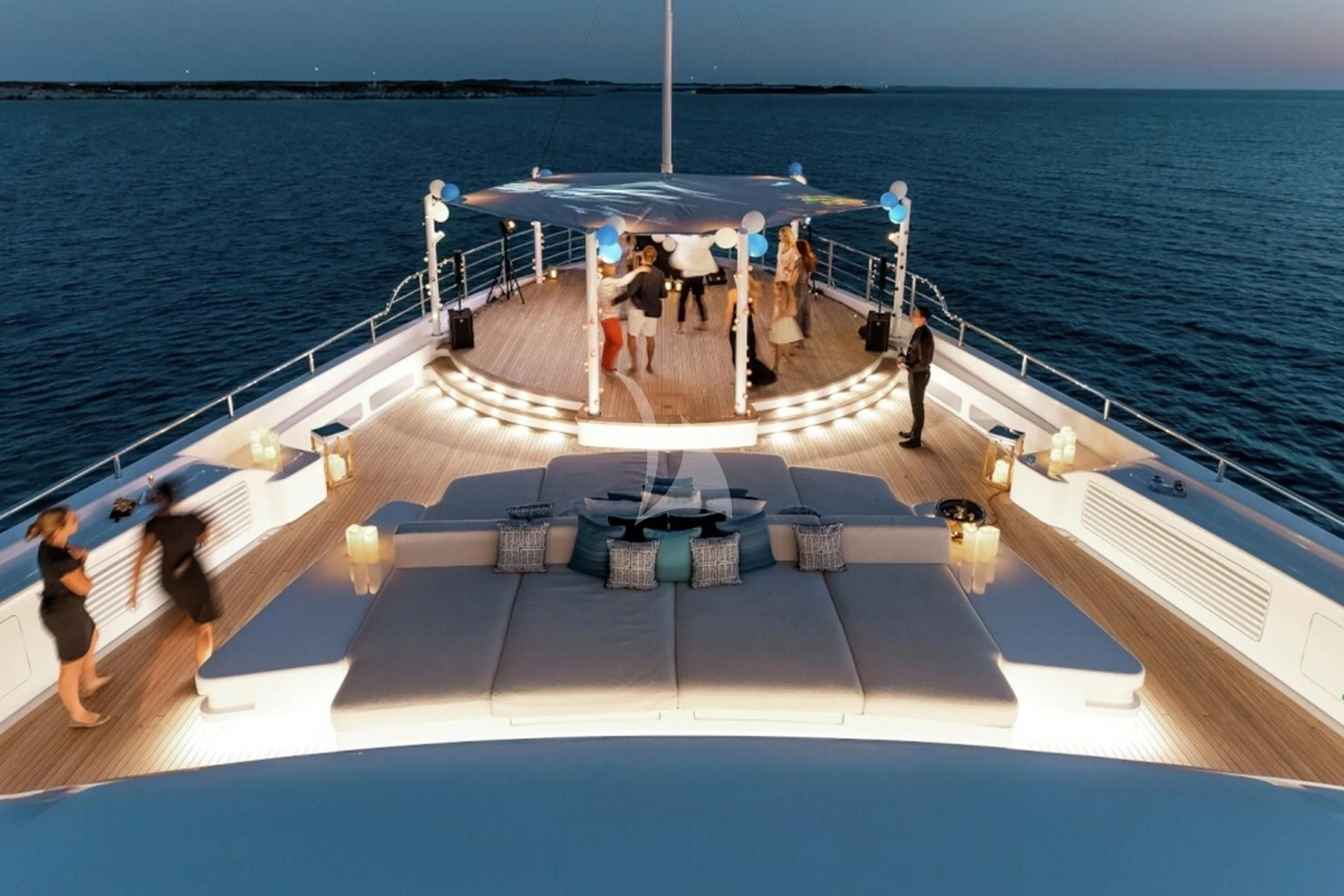 a group of people on a boat aboard STARBURST IV Yacht for Charter