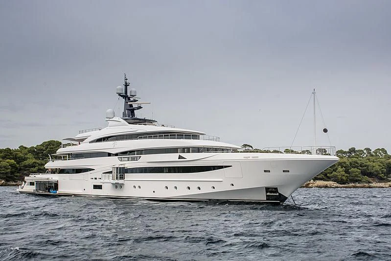 a white yacht on the water aboard STARBURST IV Yacht for Charter