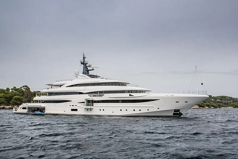 a white yacht on the water aboard STARBURST IV Yacht for Charter