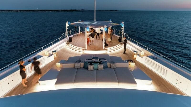 a group of people on a boat aboard STARBURST IV Yacht for Charter