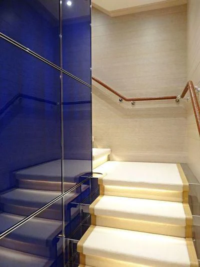 a set of stairs in a room aboard STARBURST IV Yacht for Charter
