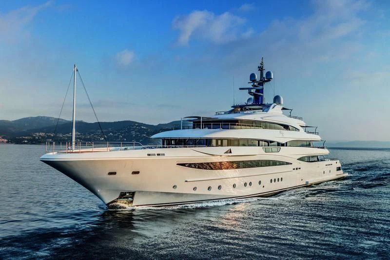 a white yacht on the water aboard STARBURST IV Yacht for Charter