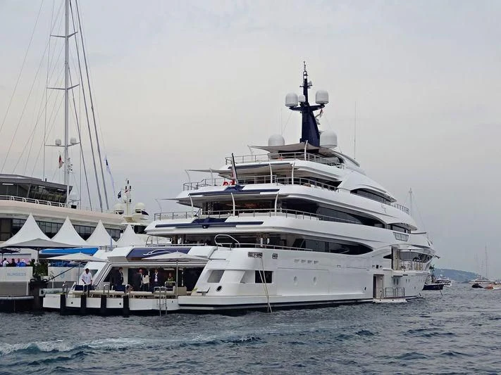 a white yacht in the water aboard STARBURST IV Yacht for Charter