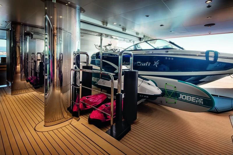 a large machine in a room aboard STARBURST IV Yacht for Charter