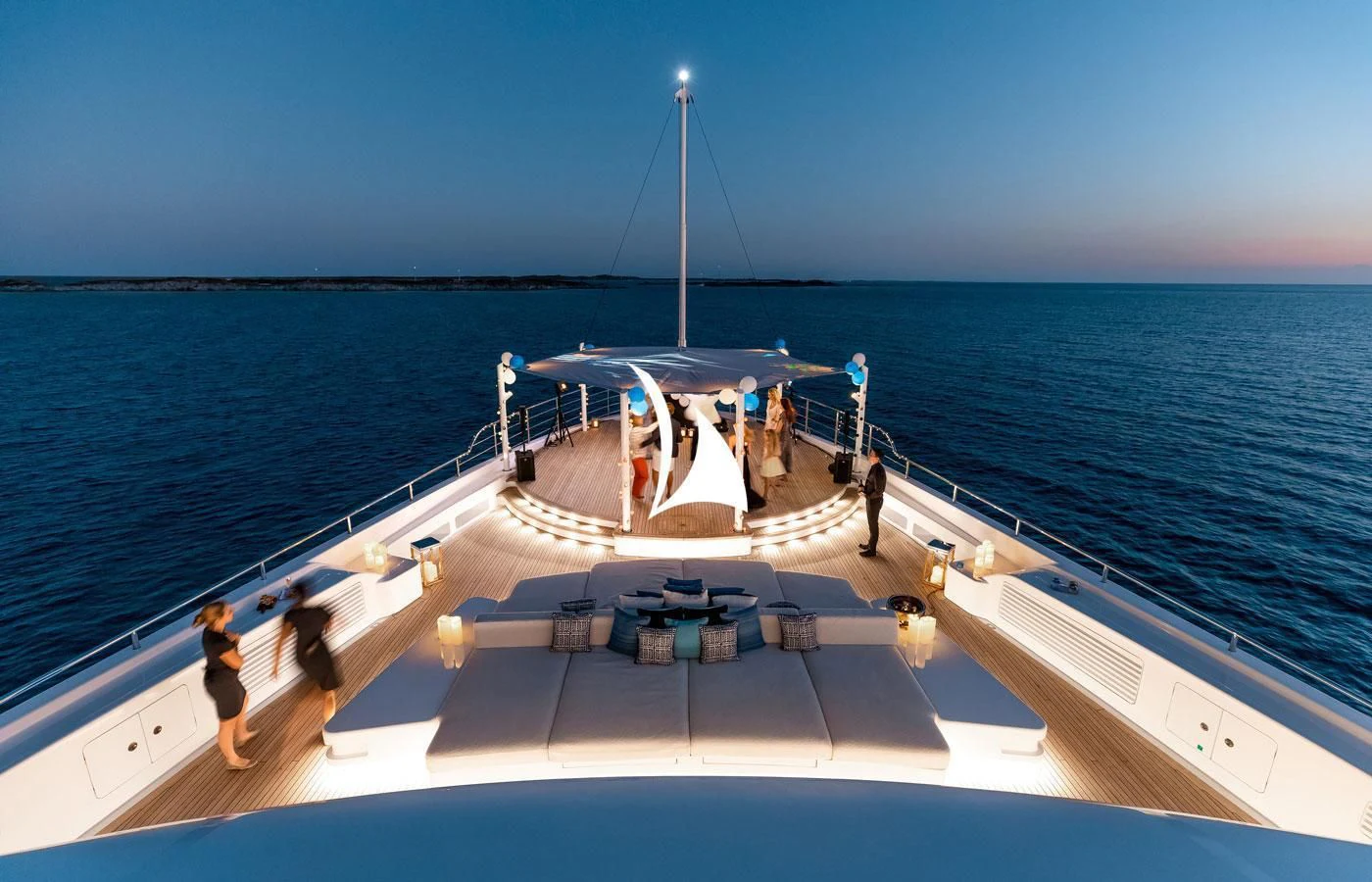 a boat on the water aboard STARBURST IV Yacht for Charter
