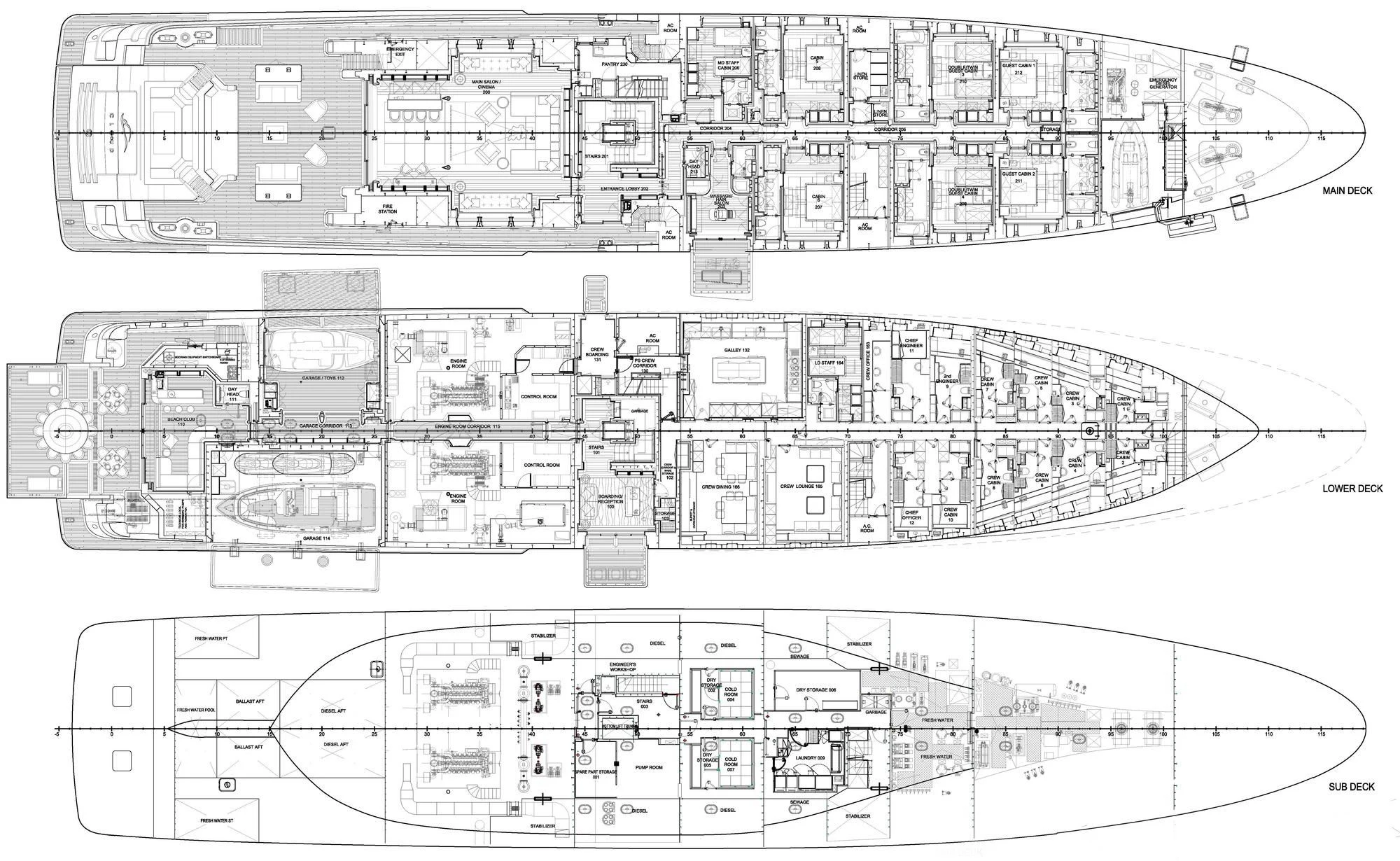 diagram, engineering drawing aboard STARBURST IV Yacht for Charter