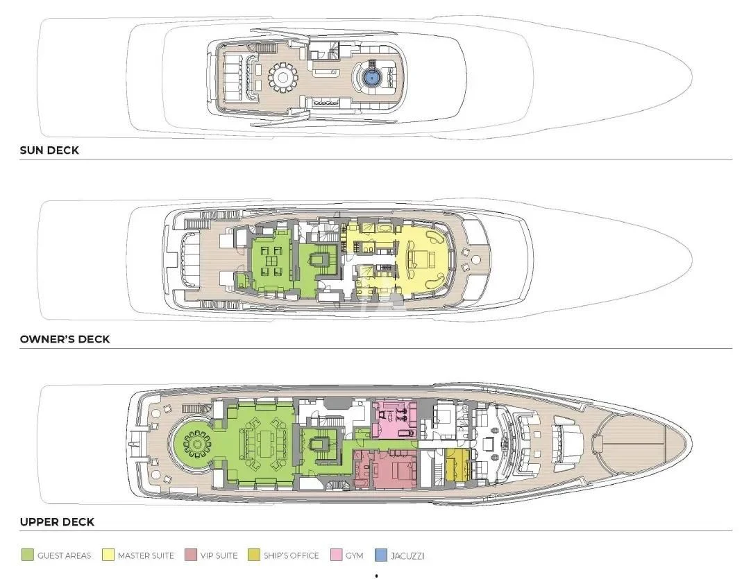 diagram aboard STARBURST IV Yacht for Charter