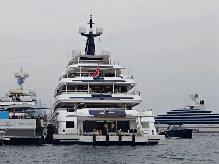 a group of boats in the water aboard STARBURST IV Yacht for Charter