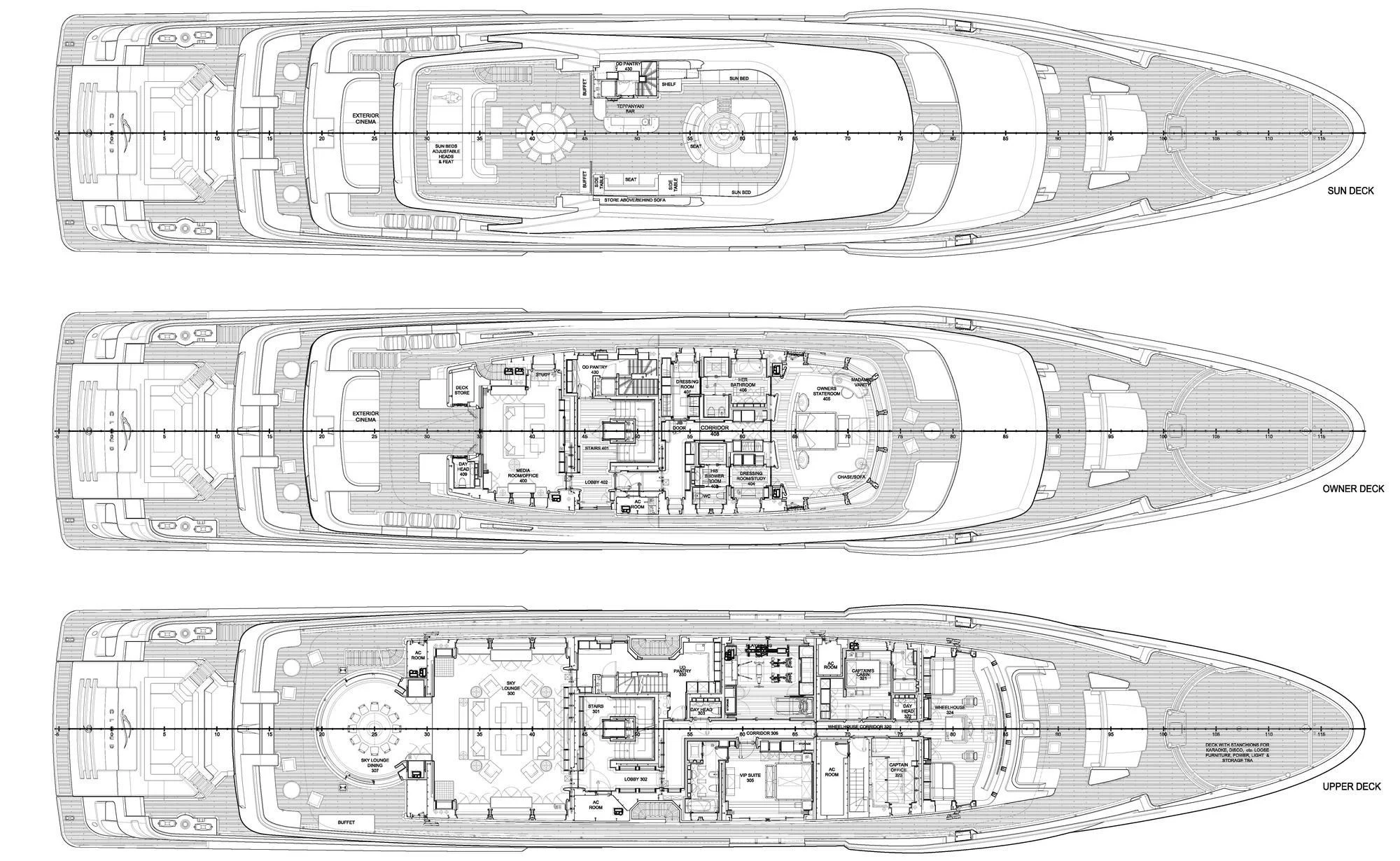 diagram aboard STARBURST IV Yacht for Charter