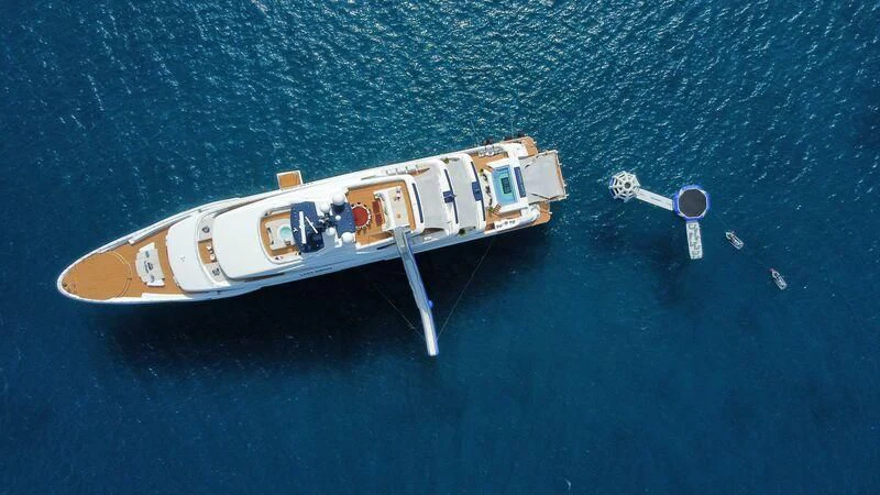a satellite in the water aboard STARBURST IV Yacht for Charter
