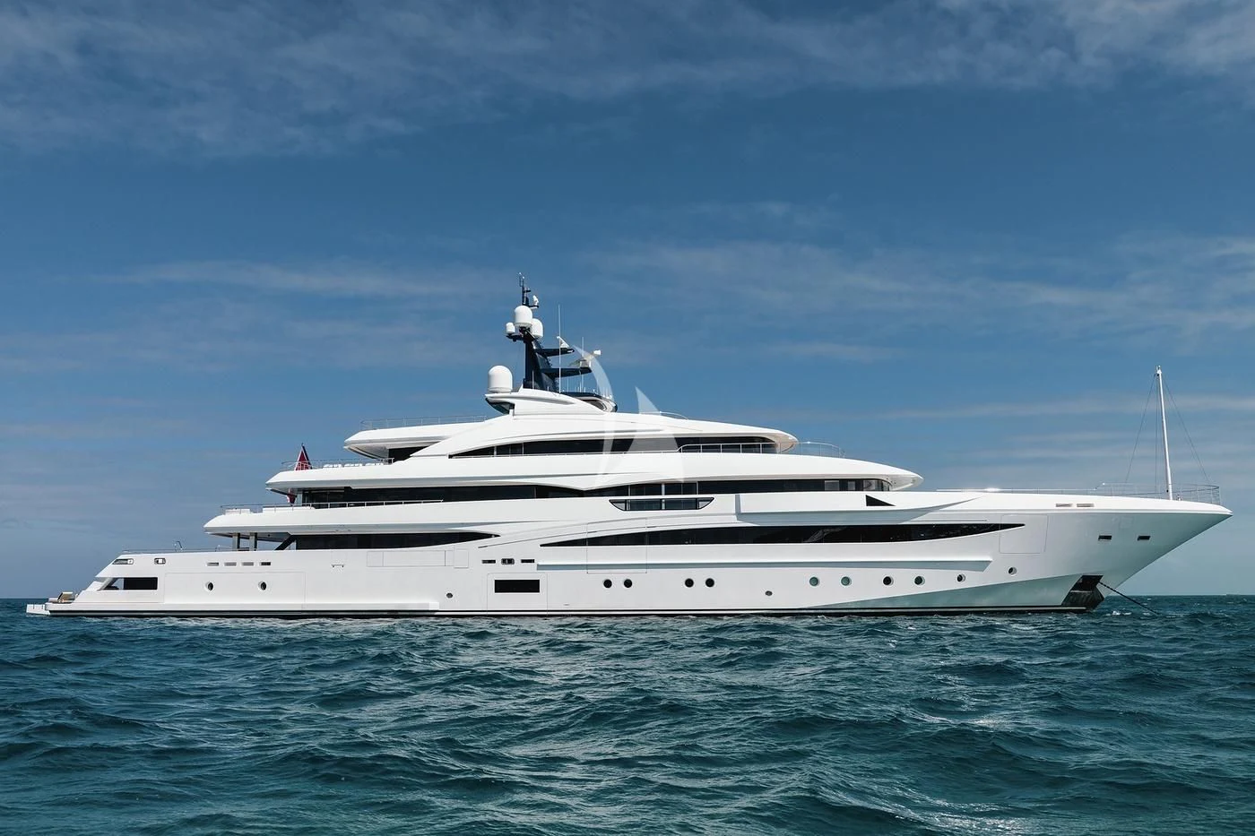 a white yacht in the water aboard STARBURST IV Yacht for Charter
