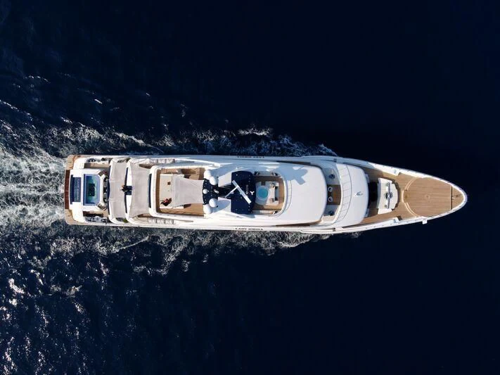 a space ship in outer space aboard STARBURST IV Yacht for Charter