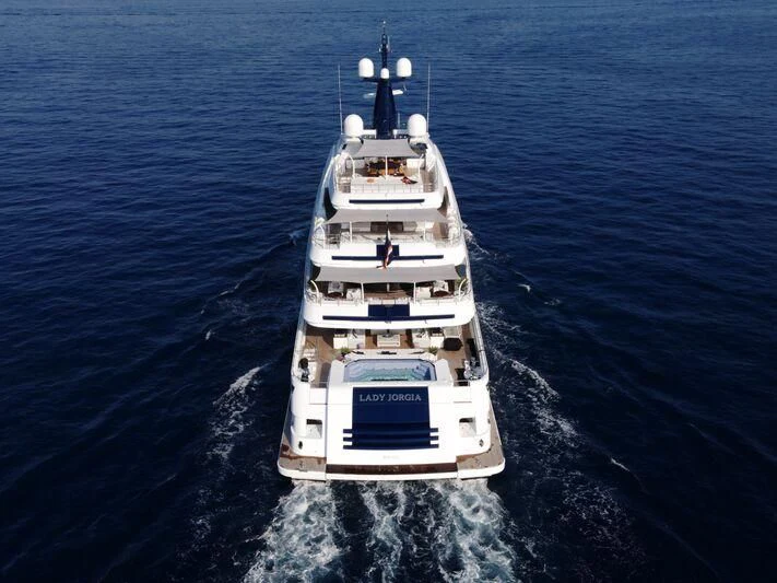 a ship sailing on the sea aboard STARBURST IV Yacht for Charter