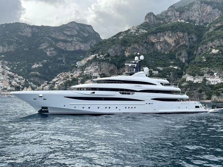 a white yacht in the water aboard STARBURST IV Yacht for Charter