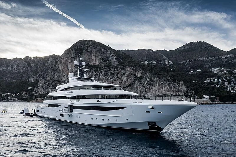 a white yacht in the water aboard STARBURST IV Yacht for Charter
