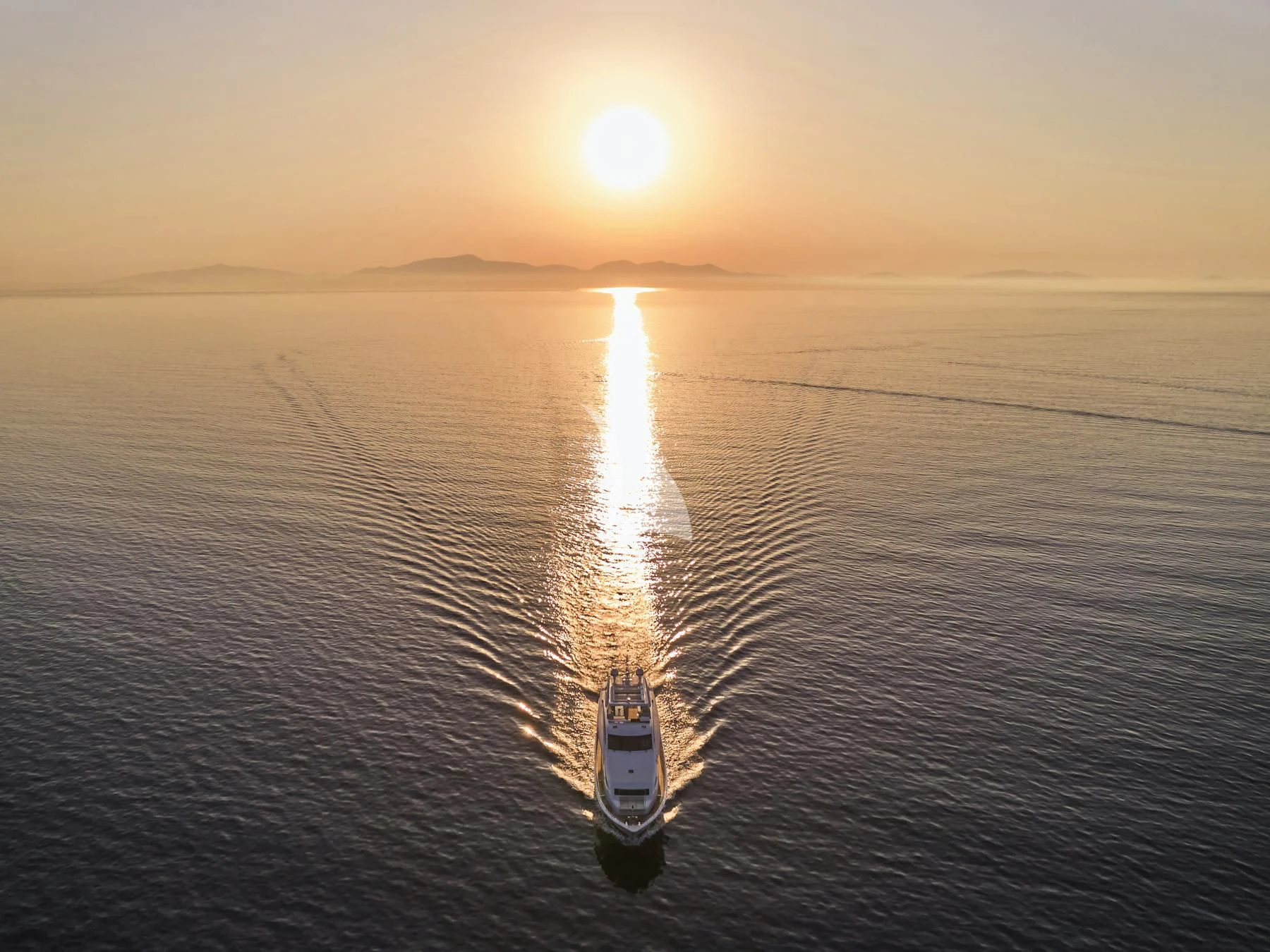 a rocket taking off from the water aboard HAKUNA MATATA Yacht for Charter