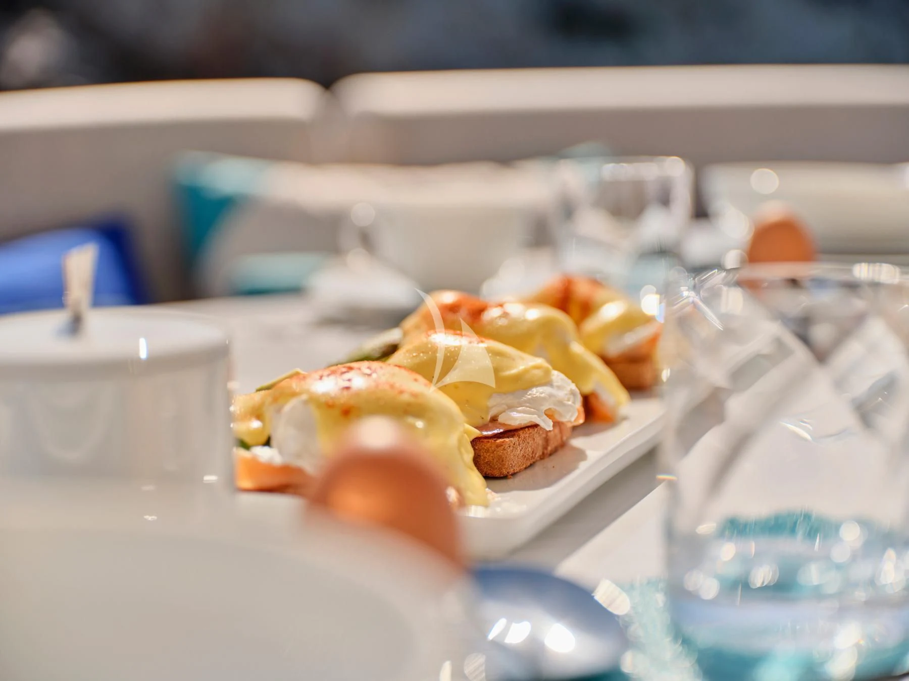 a tray of sushi aboard HAKUNA MATATA Yacht for Charter