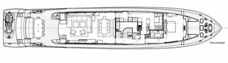 diagram, engineering drawing aboard HAKUNA MATATA Yacht for Charter
